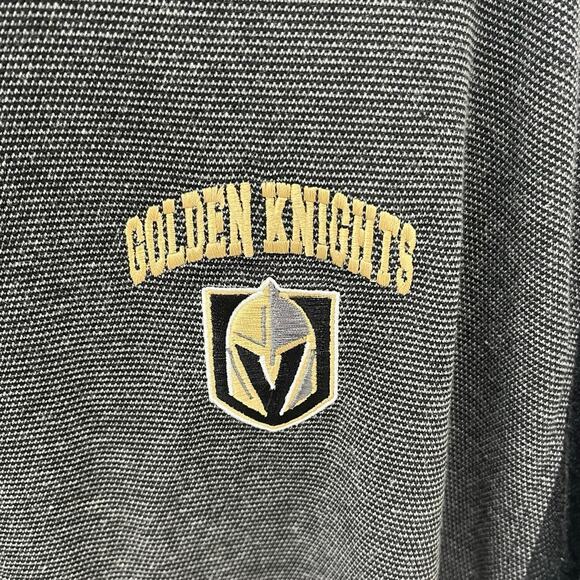 NHL Men's 2XL Las Vegas Golden Knights 1/4 Zip Chest Logo Long Sleeve Pullover - Picture 2 of 4